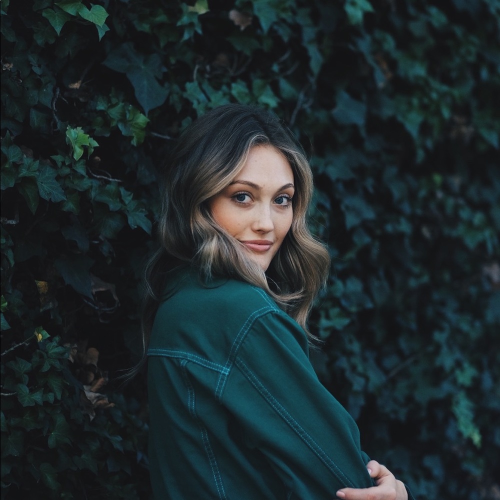 Topshop Moto Green Denim Jacket - Picture 3 of 4